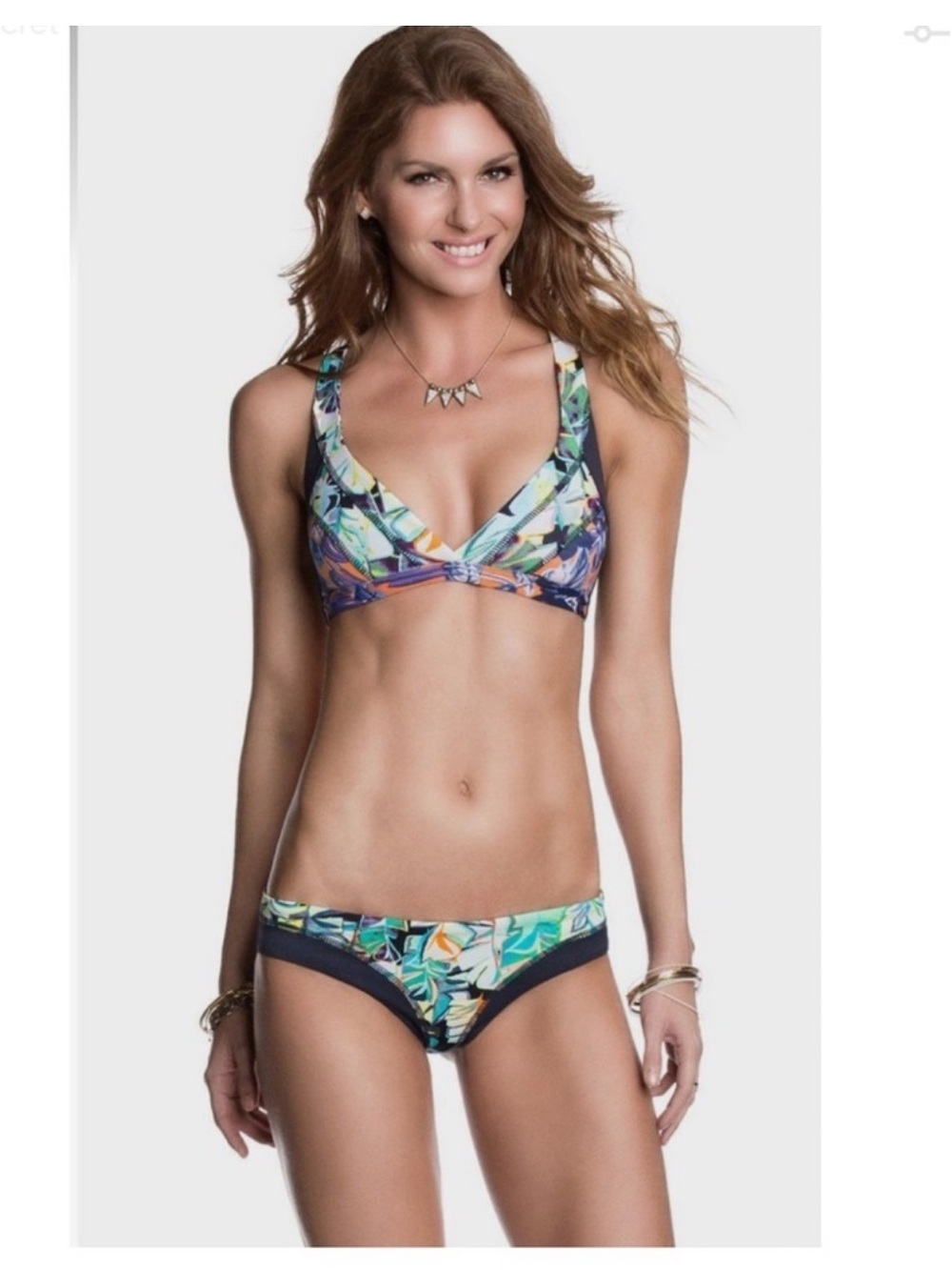 ▪️(BOTTOMS) Maaji Disco Nights Reversible Bikini Top- Large.